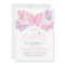 Butterfly 1st Birthday Invitation Pink Purple Girl