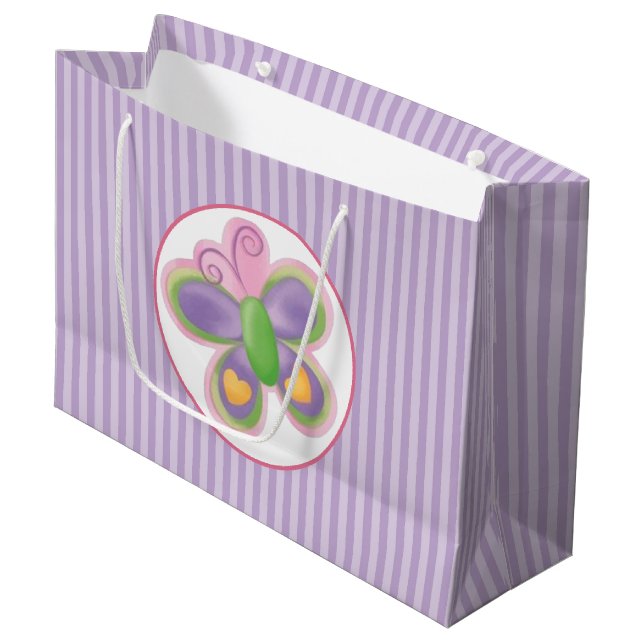Butterfly 2 large gift bag (Front Angled)