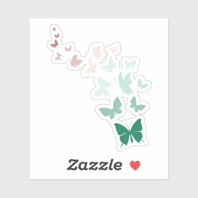 Butterfly 3" x 3" Custom-Cut Vinyl Stickers (Sheet)