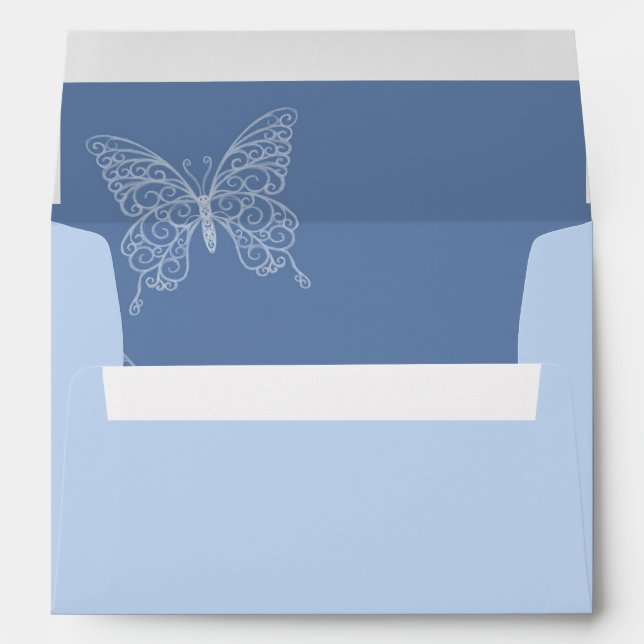Butterfly 5 x7 Invitation Envelope (Back (Bottom))