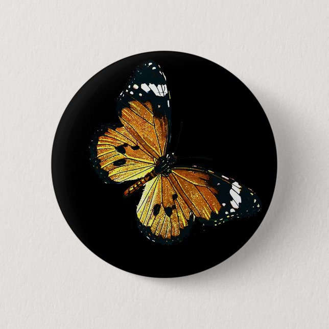 Butterfly 6 Cm Round Badge (Front)