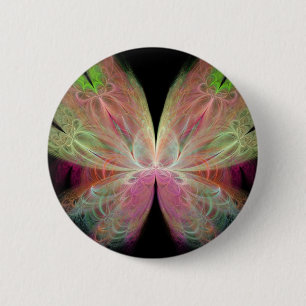 Butterfly 6 Cm Round Badge