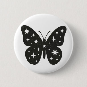 Butterfly 6 Cm Round Badge
