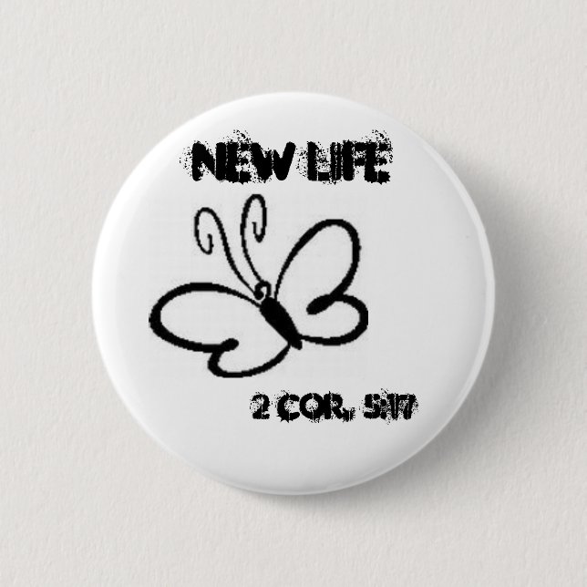 Butterfly 6 Cm Round Badge (Front)