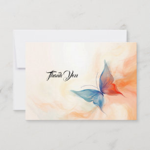Butterfly abstract painting thank you card