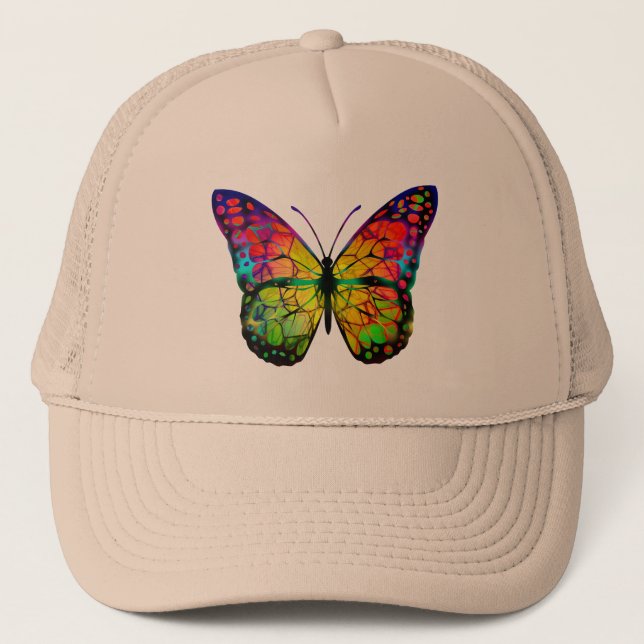 BUTTERFLY ABSTRACT TRUCKER HAT (Front)
