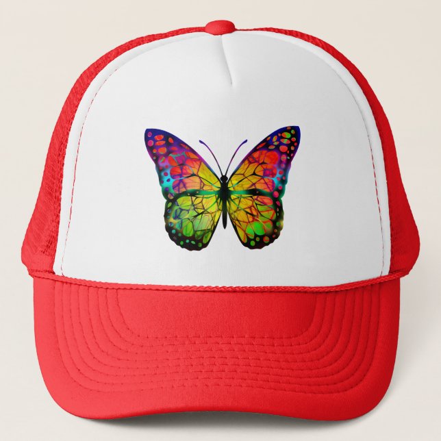 BUTTERFLY ABSTRACT TRUCKER HAT (Front)