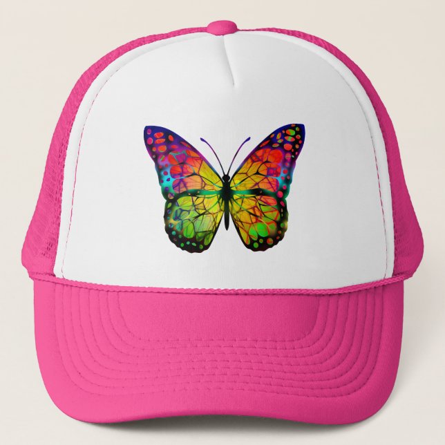 BUTTERFLY ABSTRACT TRUCKER HAT (Front)