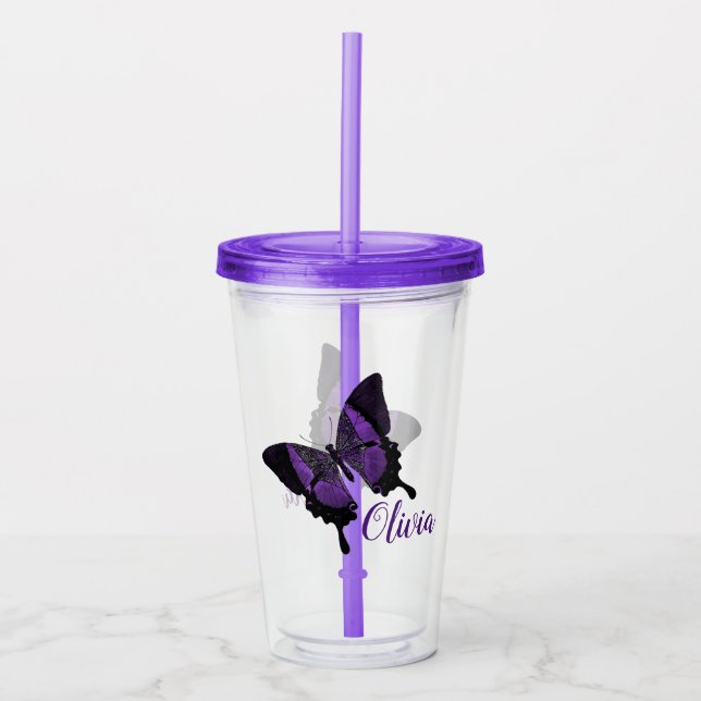 Butterfly Acrylic Tumbler (Front)