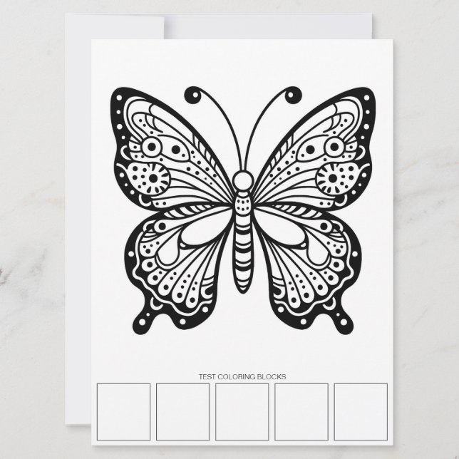 Butterfly Adult Colouring Cards  (Front)