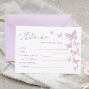 Butterfly Advice for the bride Card