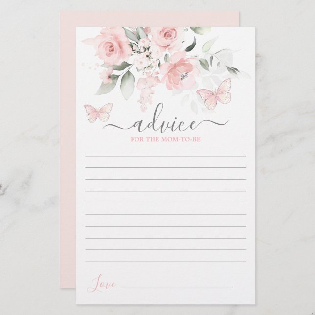 Butterfly Advice for the Mum To Be (Front/Back)