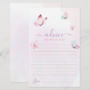 Butterfly Advice for the Mum To Be card