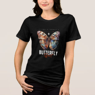 Butterfly Aesthetic Nature Inspired Design Tri-Blend Shirt