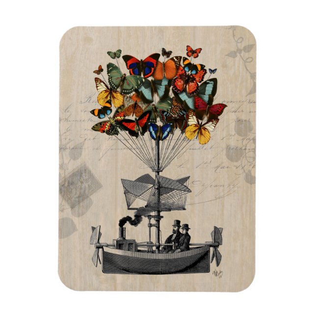 Butterfly Airship 2 Magnet (Vertical)