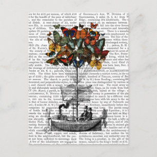 Butterfly Airship Postcard