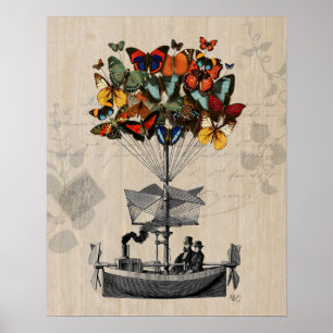 Butterfly Airship Poster