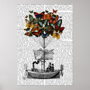 Butterfly Airship Poster