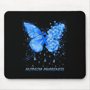 Butterfly Alopecia Awareness Ribbon Mouse Mat