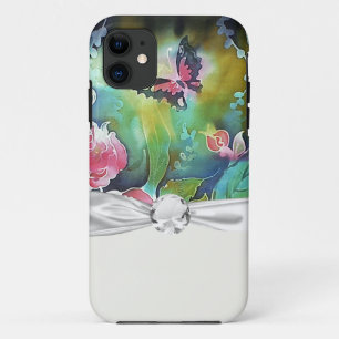 butterfly among the roses iPhone 11 case