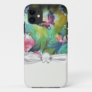 butterfly among the roses iPhone 11 case
