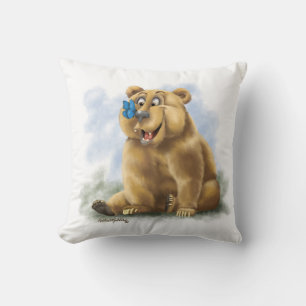 Butterfly and Bear Cartoon Cushion