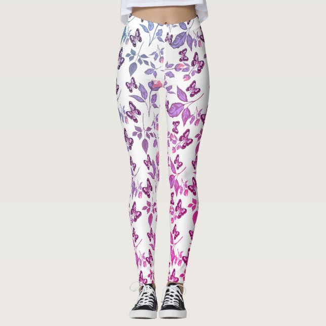  Butterfly and beautiful nature   Leggings (Front)
