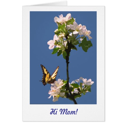 Butterfly and Blossoms for Mum Card