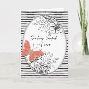 Butterfly and Botanicals Sympathy  Card