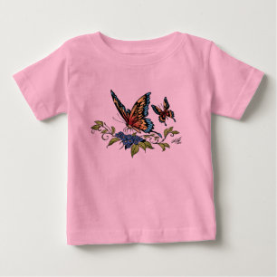 Butterfly and Butterflies full colour by Al Rio Baby T-Shirt
