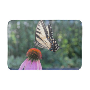 Butterfly and Coneflower bath mat