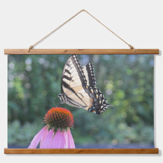 Butterfly and Coneflower Hanging Tapestry