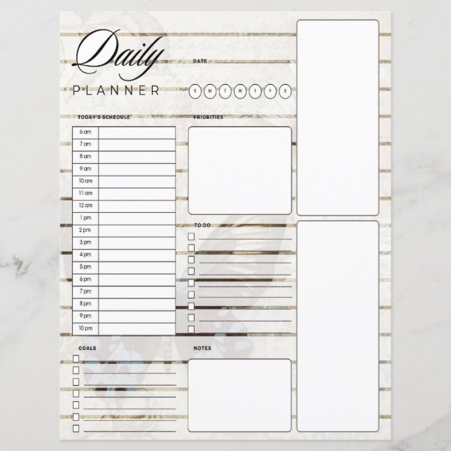 Butterfly and daisies daily planner (Front)
