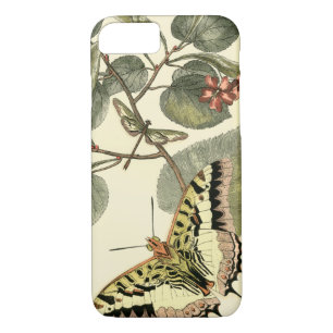 Butterfly and Dragonfly with Red Flowers iPhone 8/7 Case