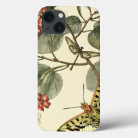 Butterfly and Dragonfly with Red Flowers