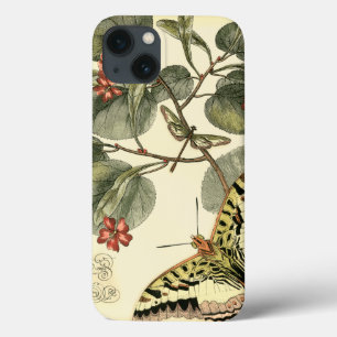 Butterfly and Dragonfly with Red Flowers iPhone 13 Case