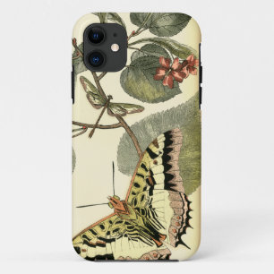 Butterfly and Dragonfly with Red Flowers iPhone 11 Case