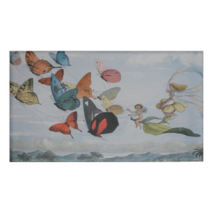 Butterfly and Fairy Queen Butterflies Fairies Name Tag