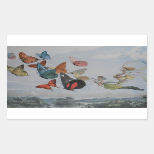 Butterfly and Fairy Queen Butterflies Fairies Rectangular Sticker