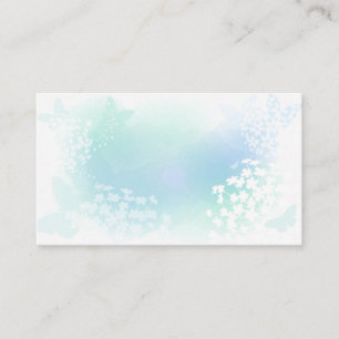 Butterfly and Floral Watercolor Background Business Card