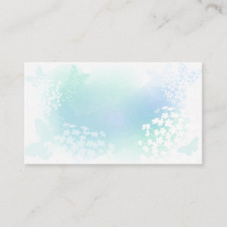 Butterfly and Floral Watercolor Background Business Card