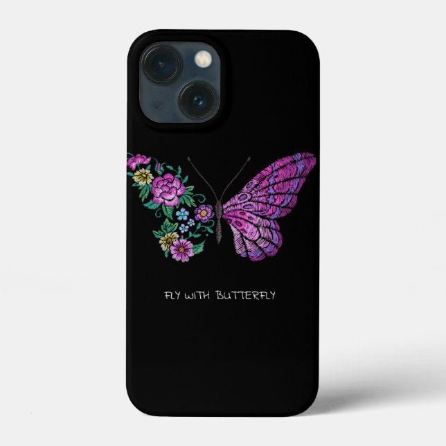 butterfly and flower floral butterflies wings yout Case-Mate iPhone case (Back)