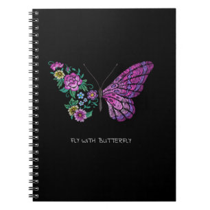 butterfly and flower floral butterflies wings yout notebook