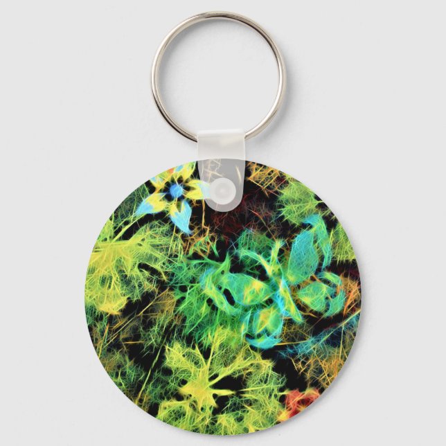 Butterfly and Flower Rodilius Key Ring (Front)