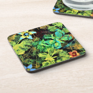 Butterfly and Flower Rodilius Plastic Coaster Set