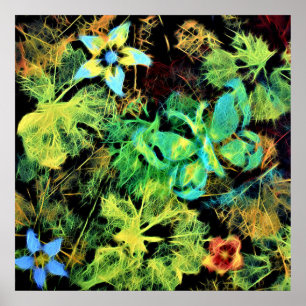 Butterfly and Flower Rodilius Poster