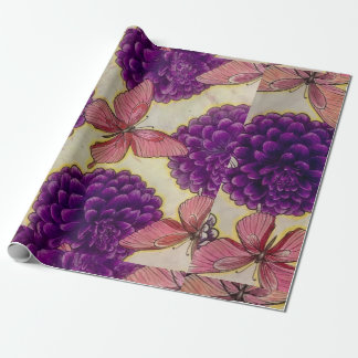 Butterfly and Flower Wrapping Paper by HAS Jewels