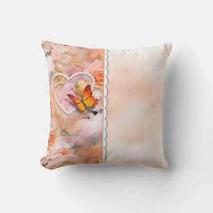 Butterfly and Flowers Cushion