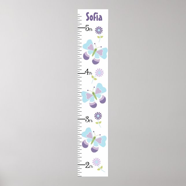 Butterfly and Flowers Growth Chart (Front)