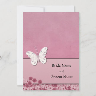 Butterfly And Flowers Invitation